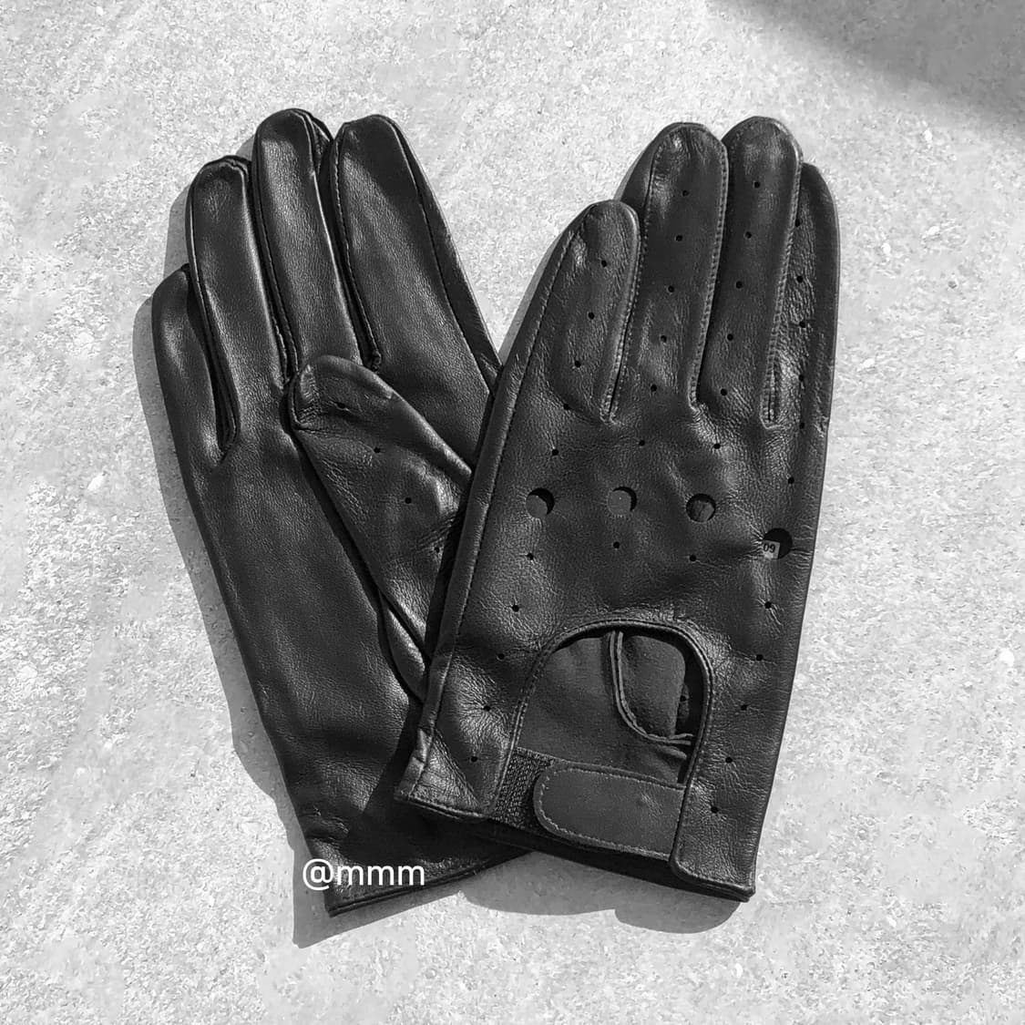 드라이빙 소가죽 장갑 블랙 상품이미지4