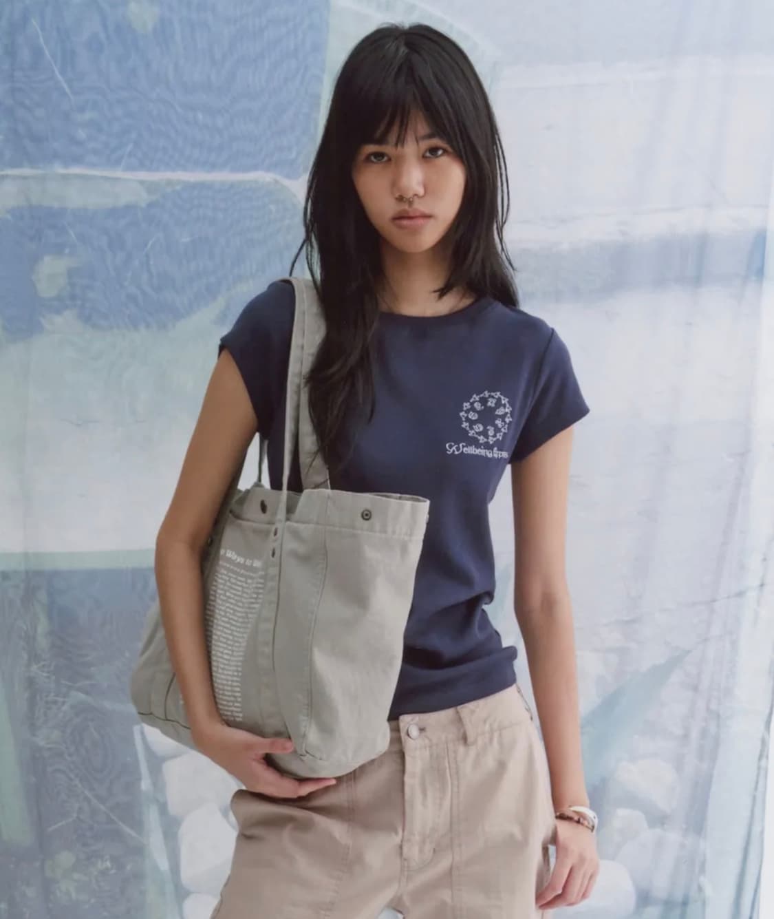 웰빙익스프레스 PEACE Pigeon Tee / Navy 상품이미지1