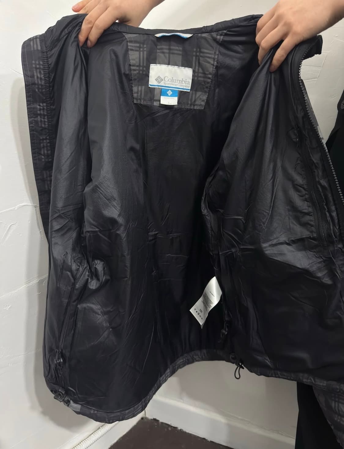 컬럼비아 체크 경량패딩 후드 자켓 상품이미지5