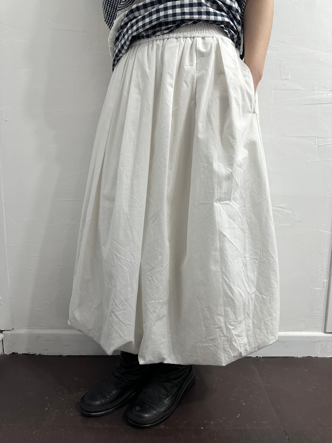 gu white puff long skirt 상품이미지2