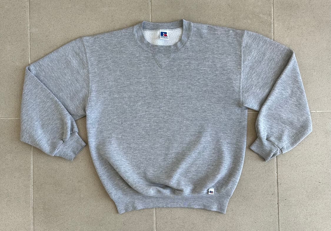 90s 빈티지 러셀 스웻셔츠 그레이 M USA 상품이미지1
