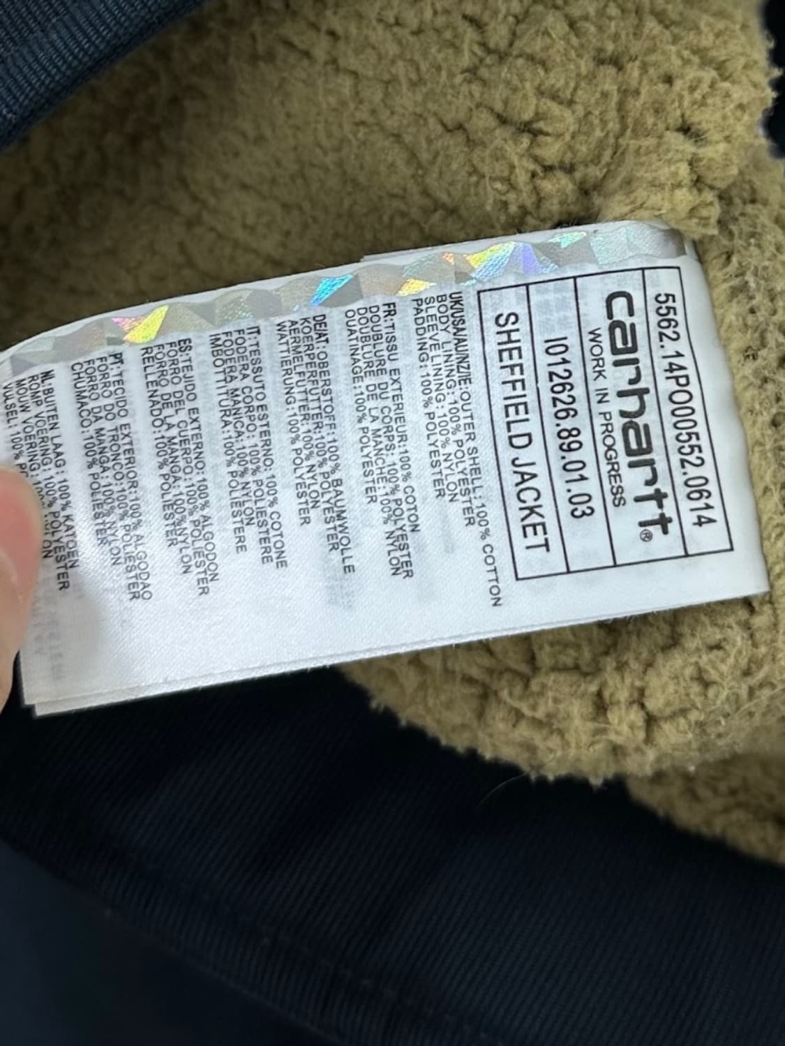 칼하트 쉐필드자켓 다크네이비 (M) 상품이미지8