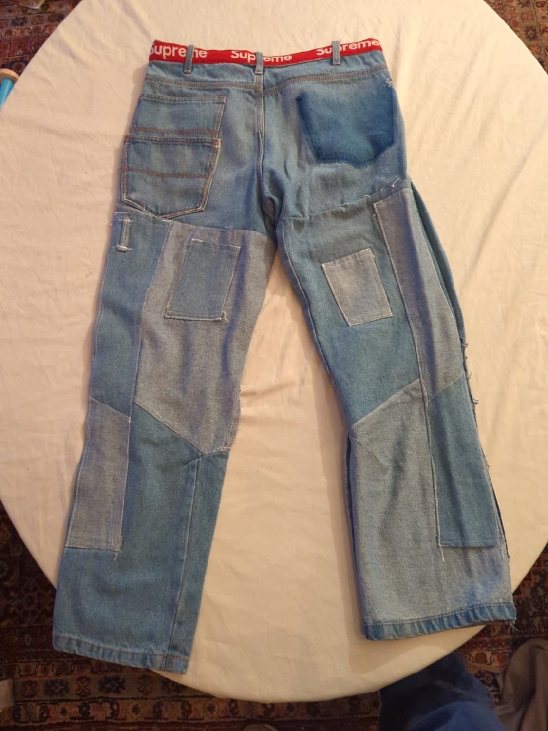 커스텀 슈프림 스켈레톤 데님 팬츠 상품이미지3