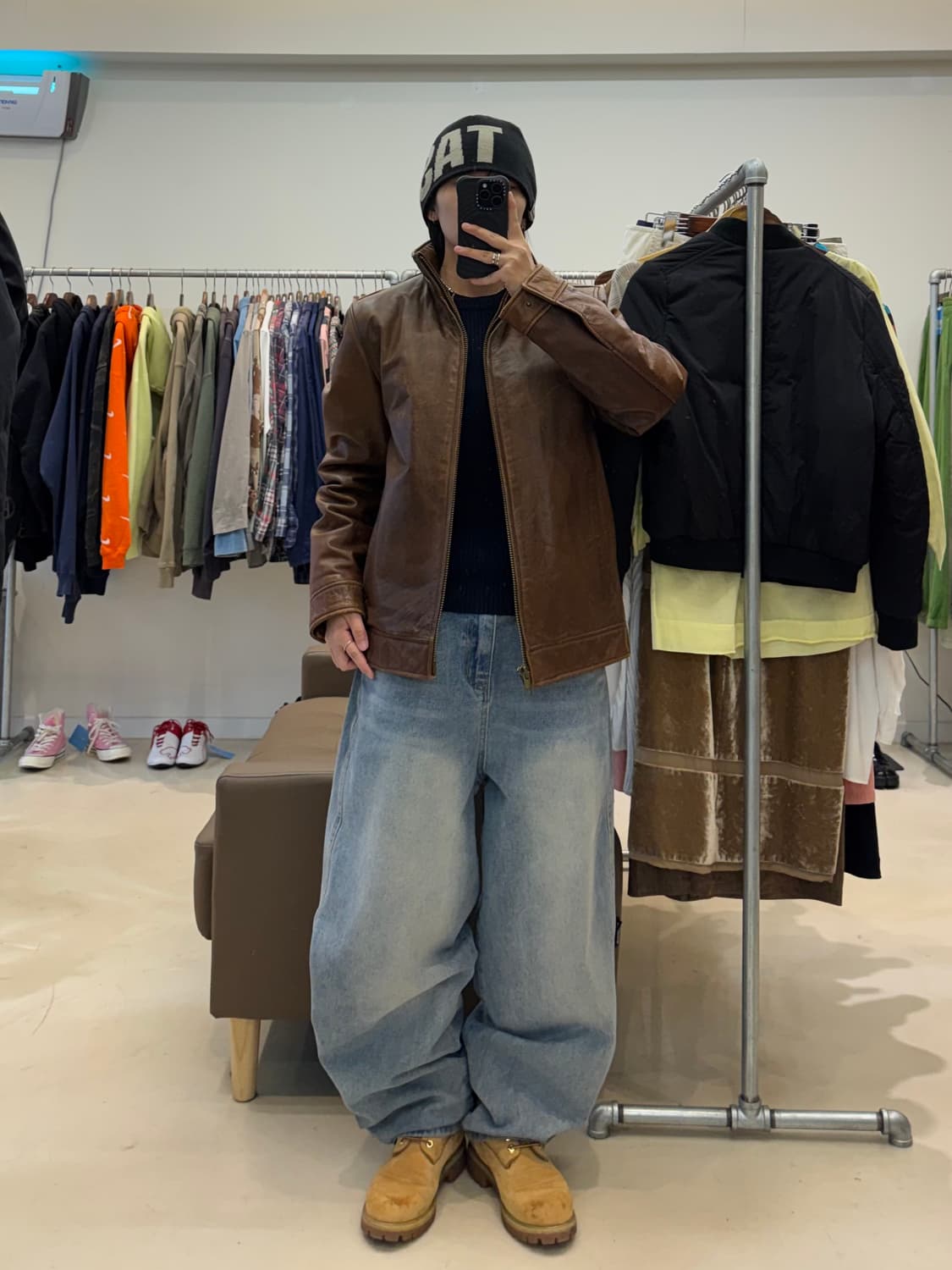 윌슨즈 레더자켓 브라운 상품이미지7