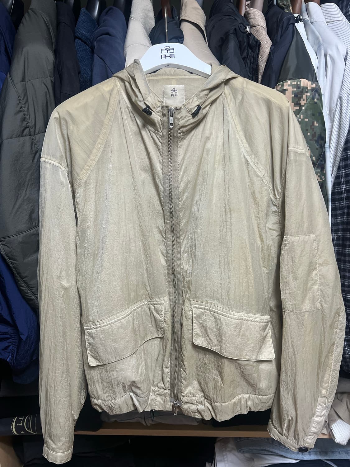 폴리테루 핸드 다이드 파카 베이지 3 상품이미지5