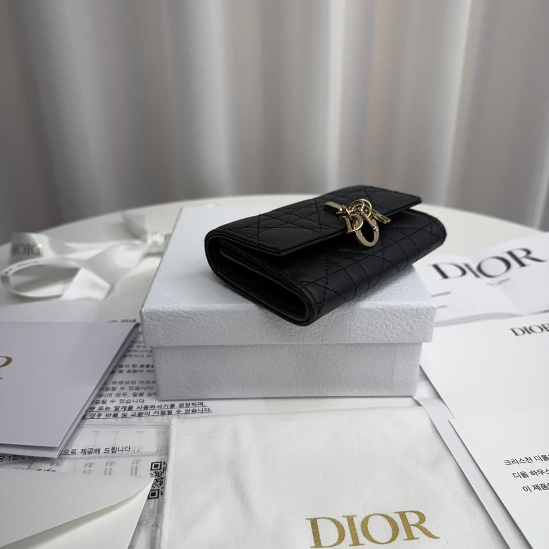 [풀박스/ S+] 디올 마이 디올 글리신 지갑 블랙 상품이미지8