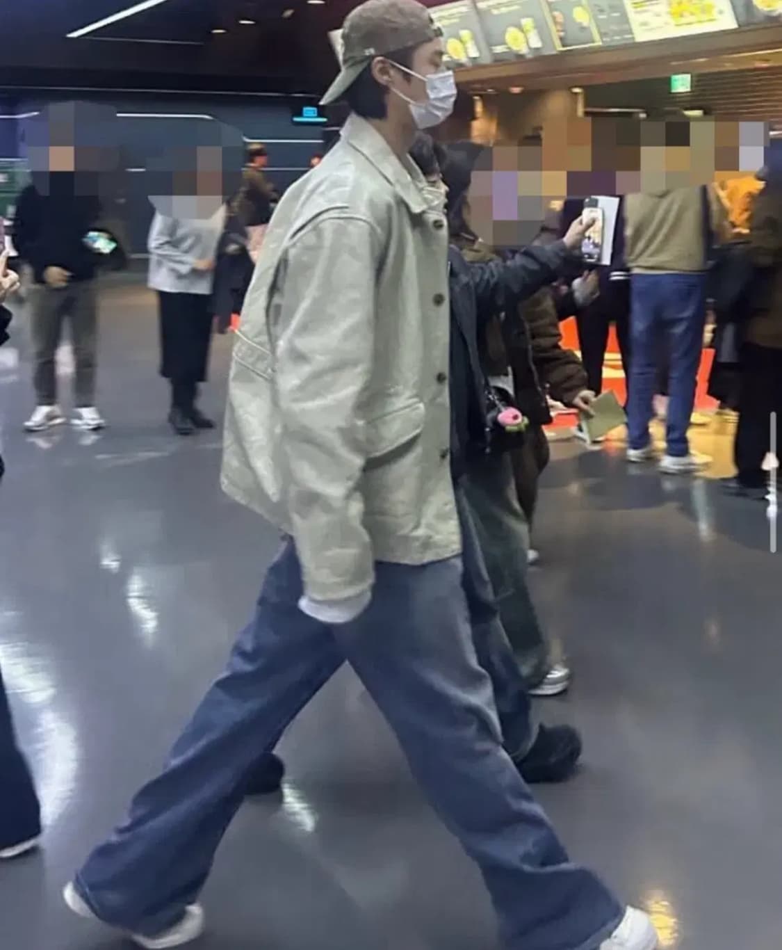 렉토 / 빈티지 워싱 초어 레더 자켓 베이지 / m 상품이미지3