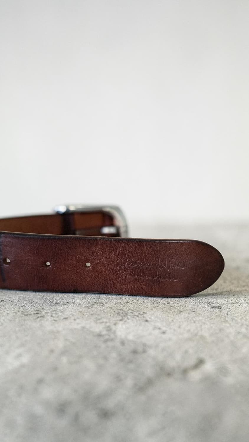 빈티지 통가죽 벨트 브라운 상품이미지4