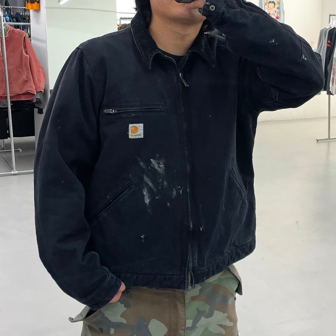칼하트 OG j01 j97 디트로이트 페인터 워크자켓 블랙 상품이미지2