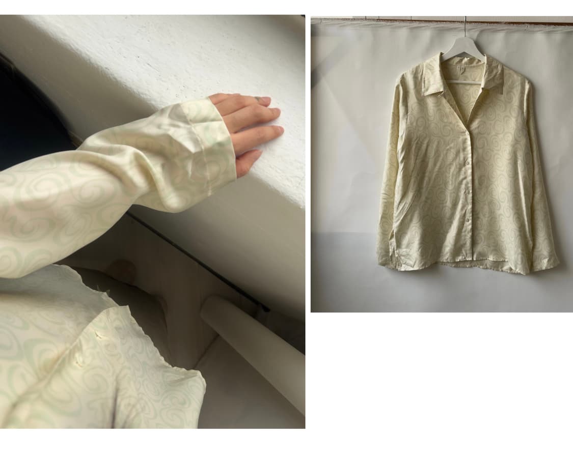 [Arket] Pastel Swirl Satin Blouse 상품이미지1