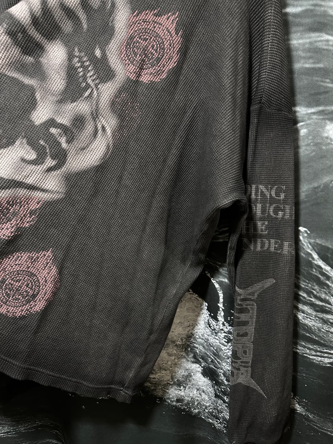 트래비스 스캇 머천 와플 롱 슬리브 L 상품이미지2