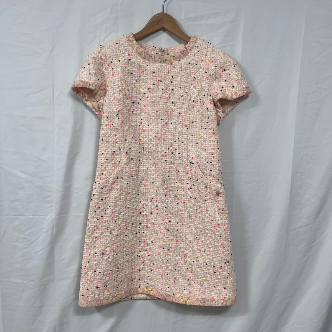 샤넬(CHANEL) 코랄 트위드 미니 원피스 상품이미지1