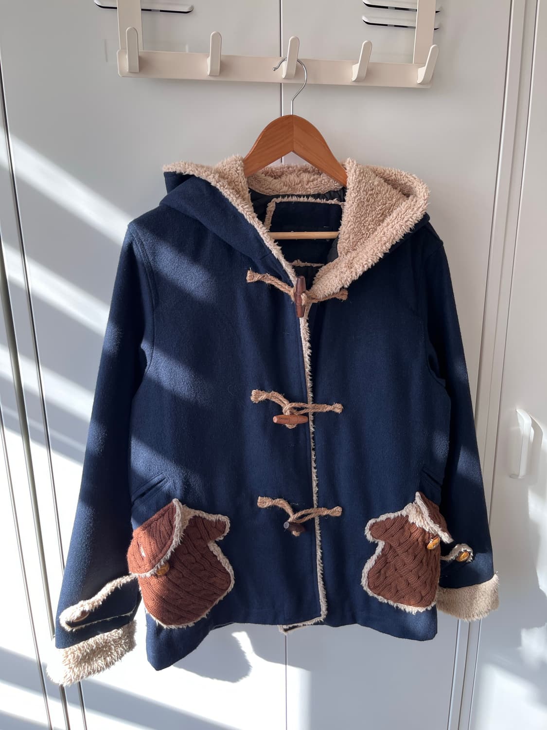 (Rare) Up start 양털 더플 후드 숏코트  상품이미지5