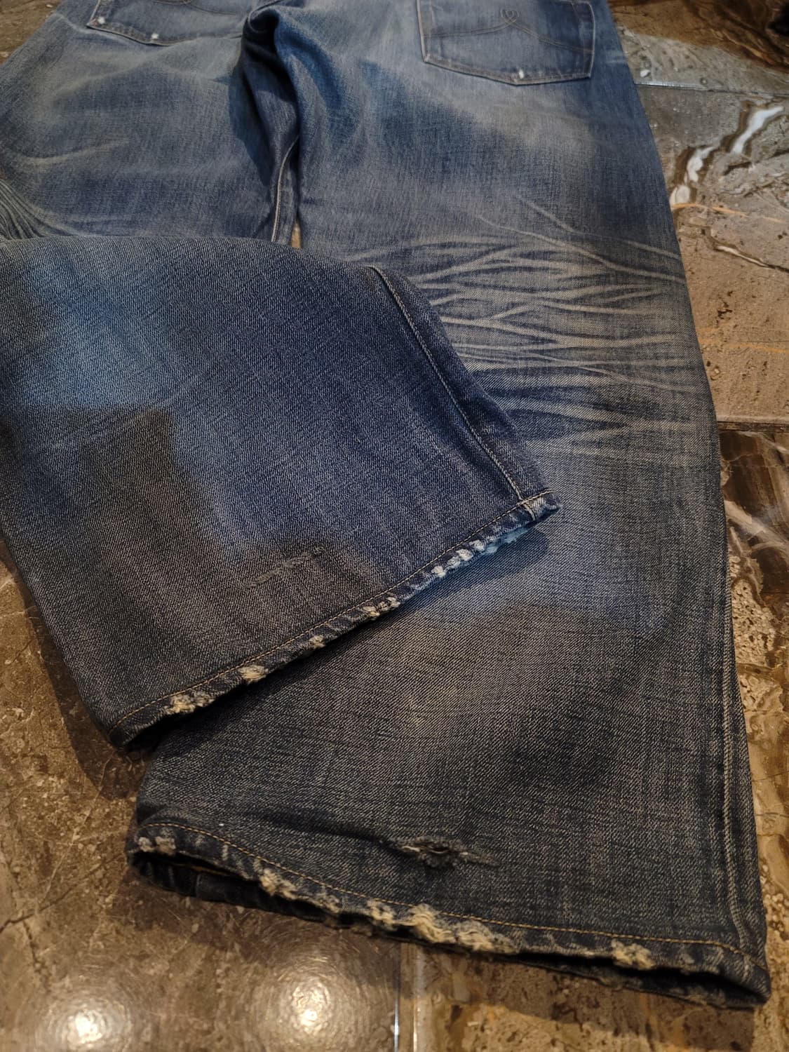 더블알엘 워싱 셀비지 데님팬츠 (빅사이즈) 상품이미지10