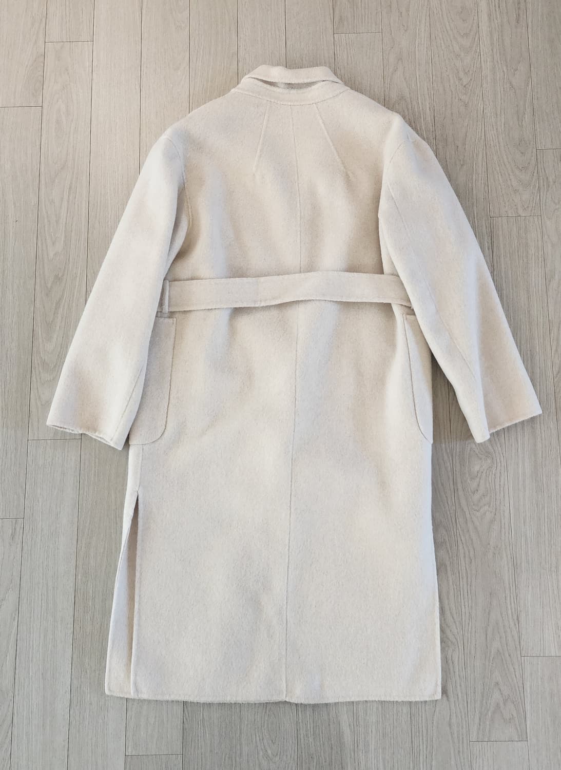 핸드메이드아이보리 롱코트 상품이미지2