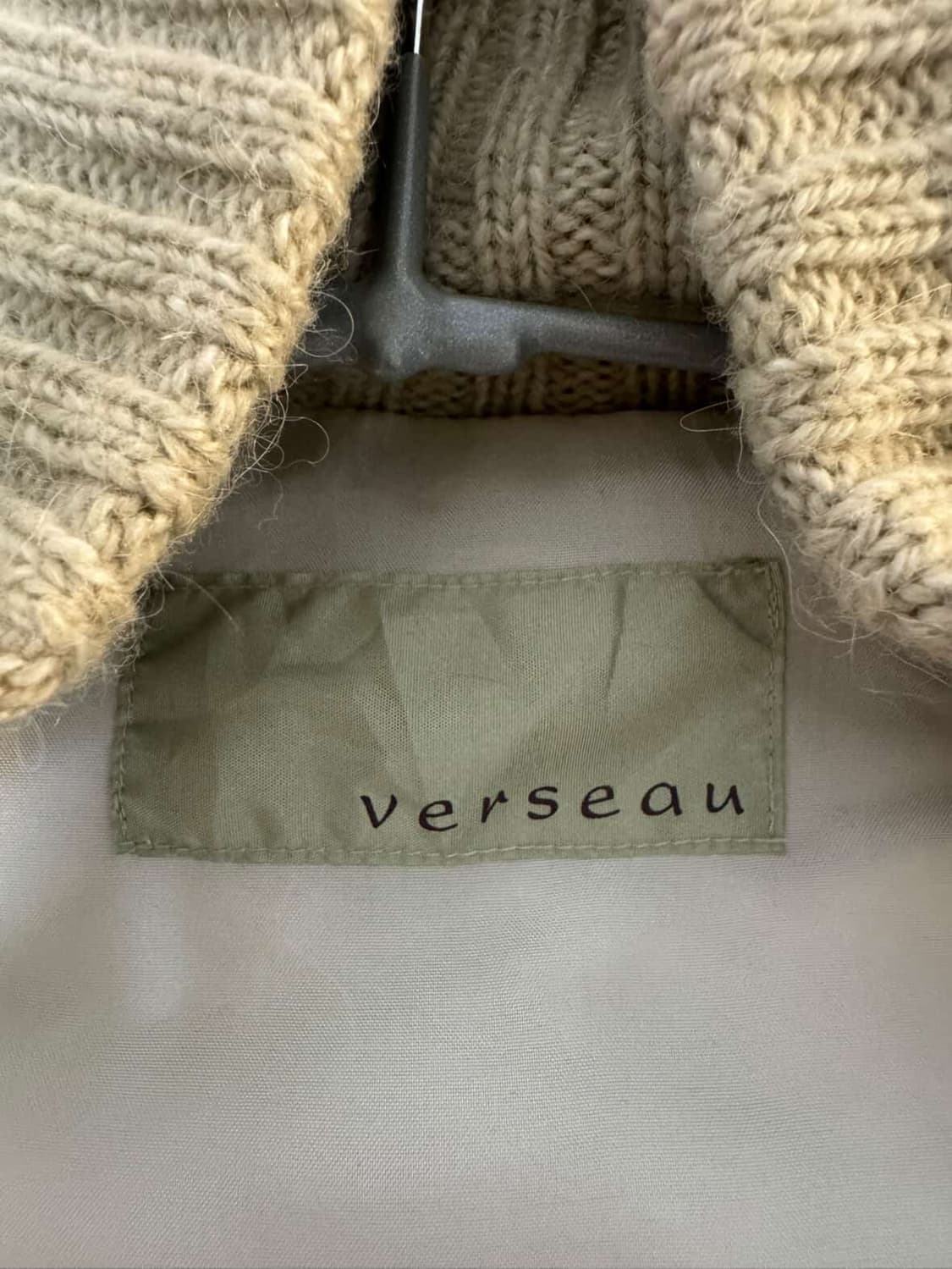 Verseau 빈티지 패딩 니트 집업 후드 상품이미지8