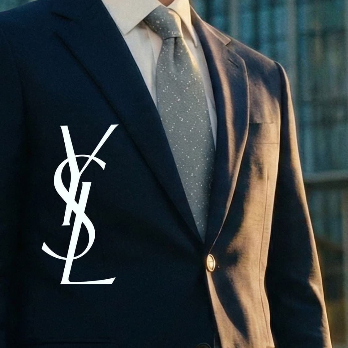 입생로랑 실크 블루 패턴 넥타이 9.4cm A~B등급 K2315
 상품이미지1