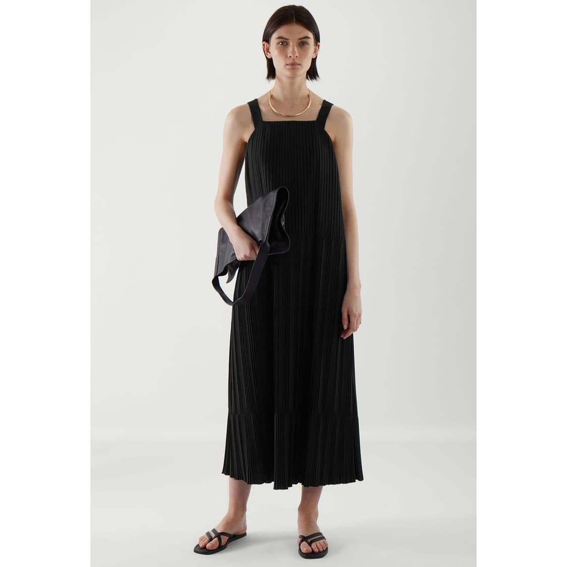 코스 COS 플리츠 슬리브리스 원피스 상품이미지1