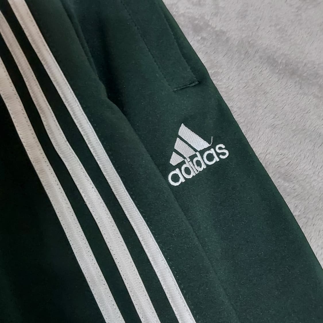 아디다스 삼선 트레이닝 바지 녹색 밴딩  팬츠 상품이미지1