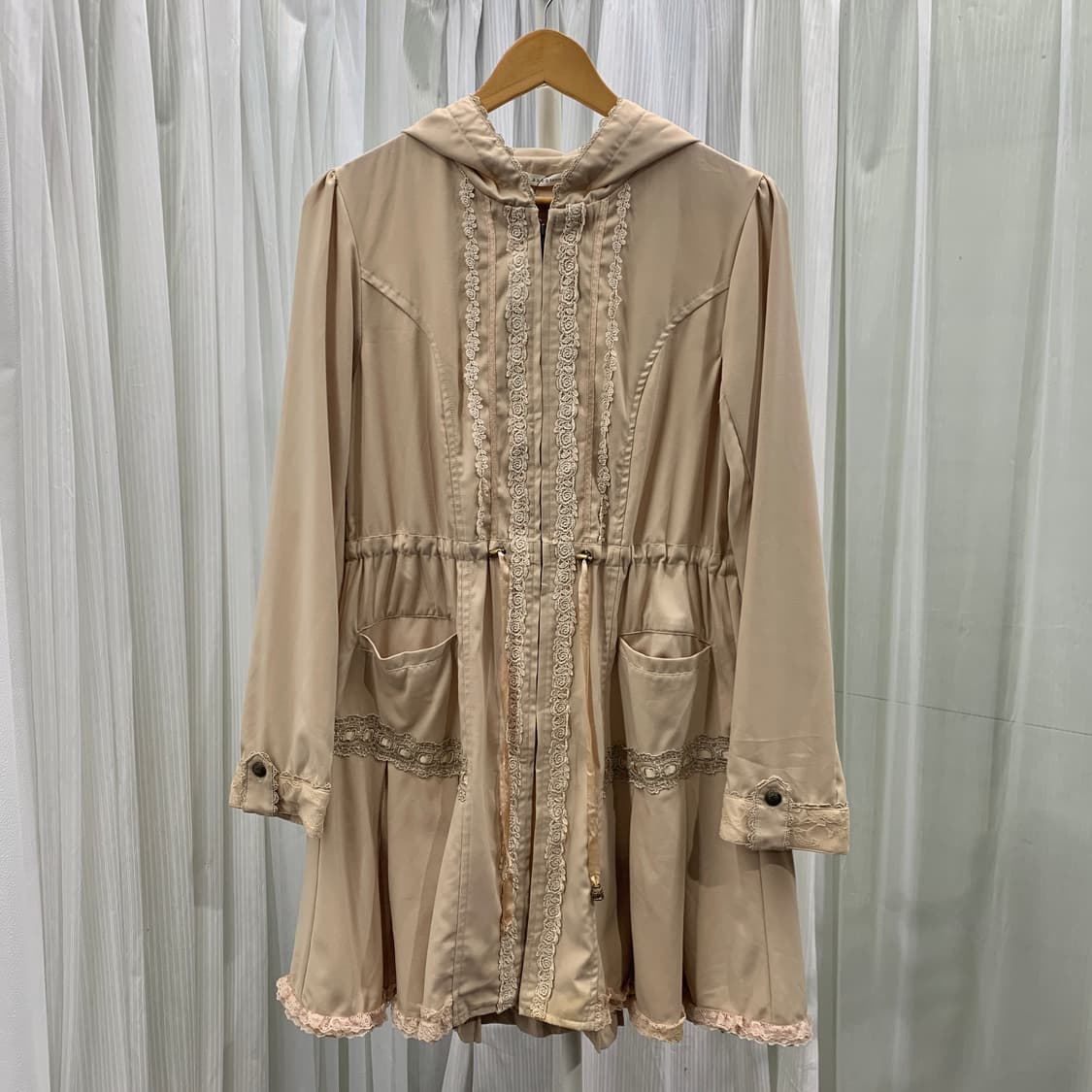 액시즈팜 빈티지 레이스 후드 트렌치 코트 1709 상품이미지3