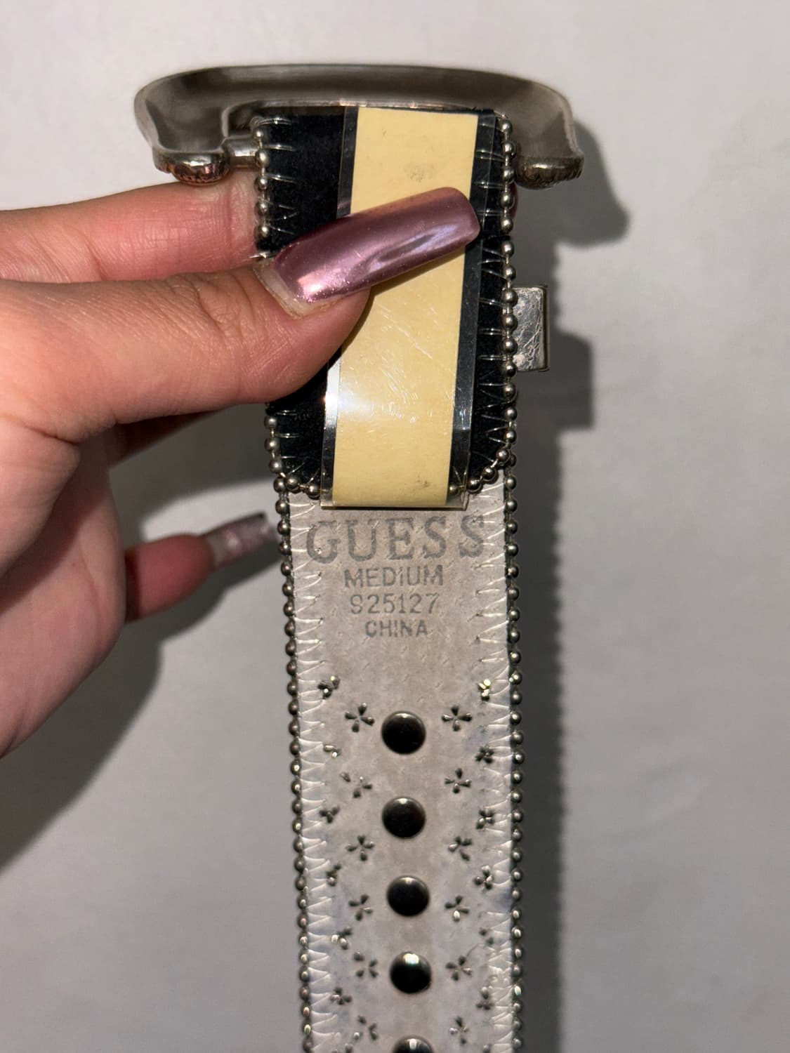 Guess black cubic stud western belt 상품이미지6