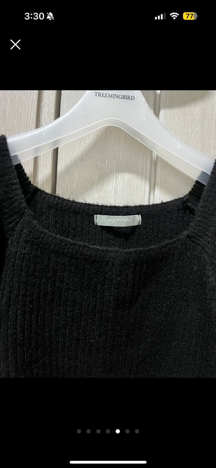 육육걸즈 퓨어 스퀘어 니트 블랙 상품이미지4