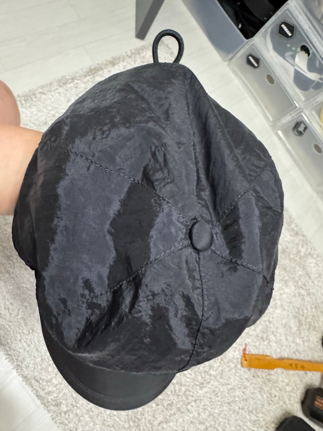 [xl] 스톤 아일랜드 99576 나일론 메탈 6-패널 캡 블랙 상품이미지4