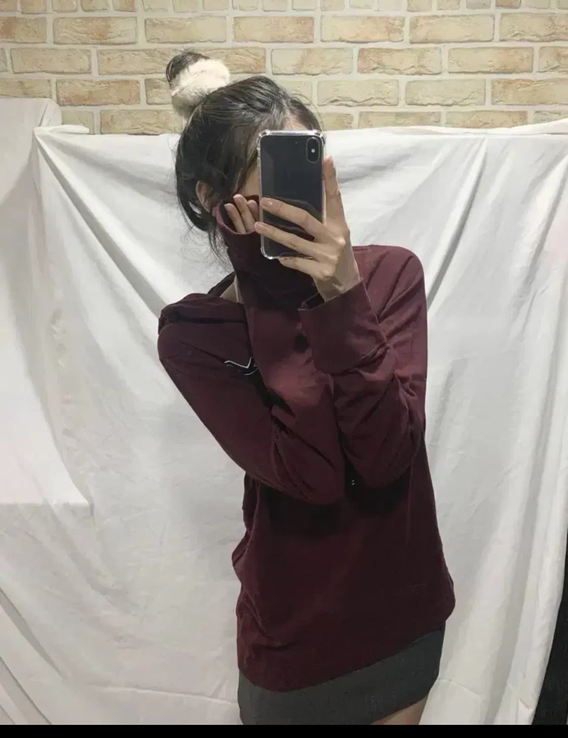 홀리스터 후드티 ,버건디,L 상품이미지5