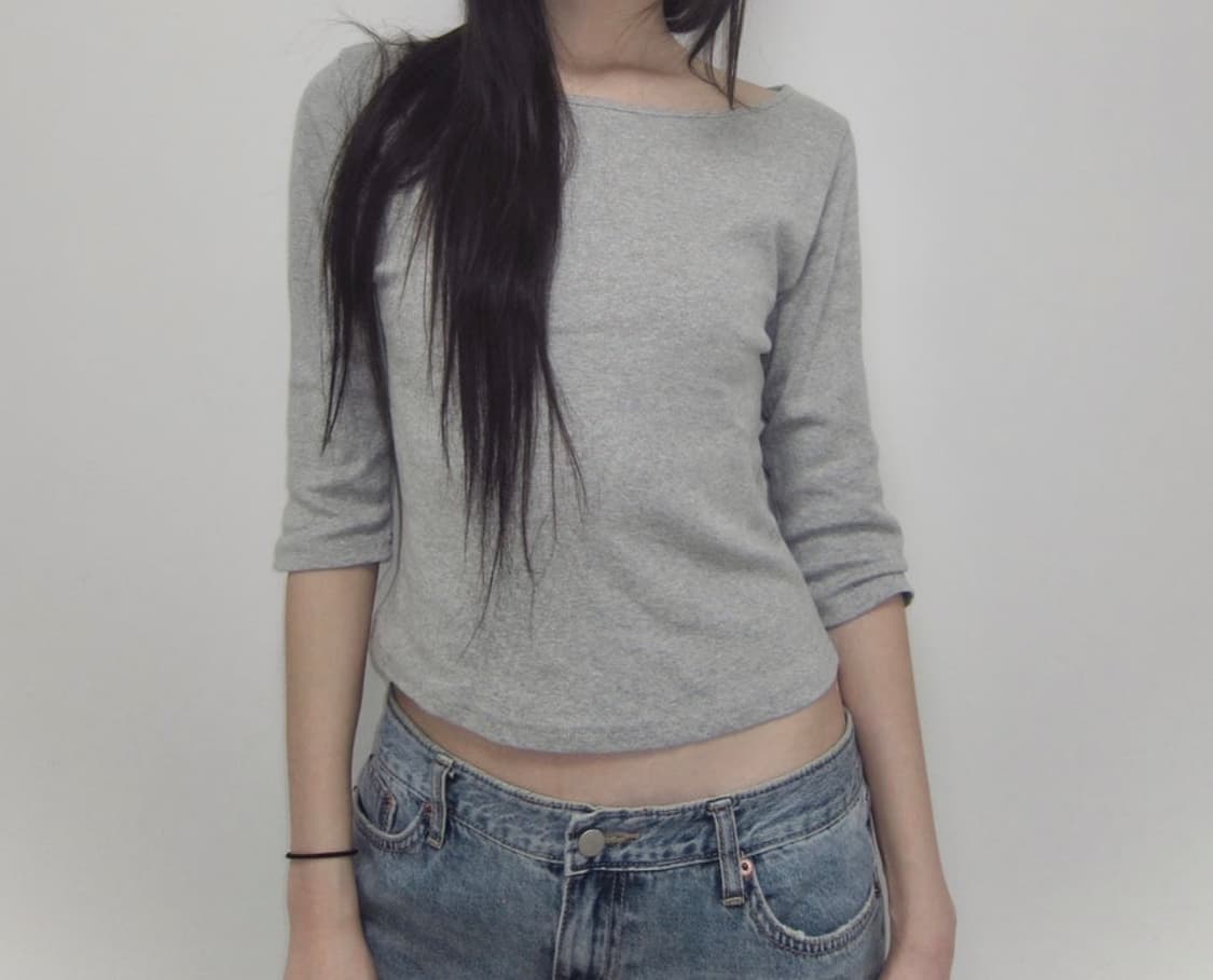 7부 보트넥 티 상품이미지1