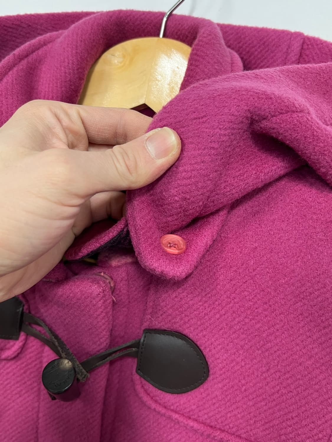 빈폴 안감체크 후드 떡볶이 코트 상품이미지5