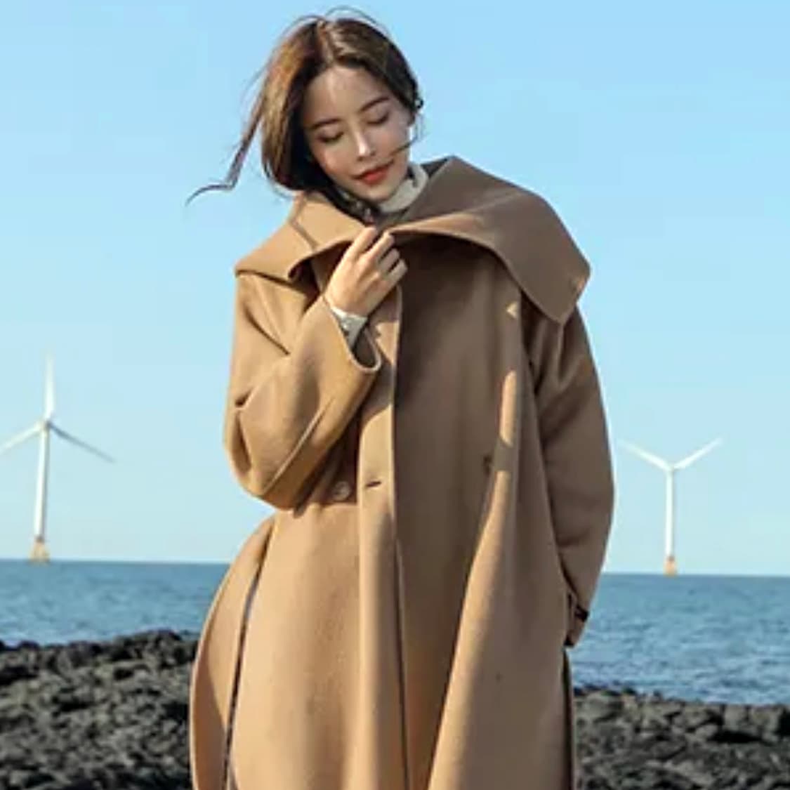 다바걸(DABAGIRL) 블로스 핸드코트 프리사이즈 새상품 상품이미지2