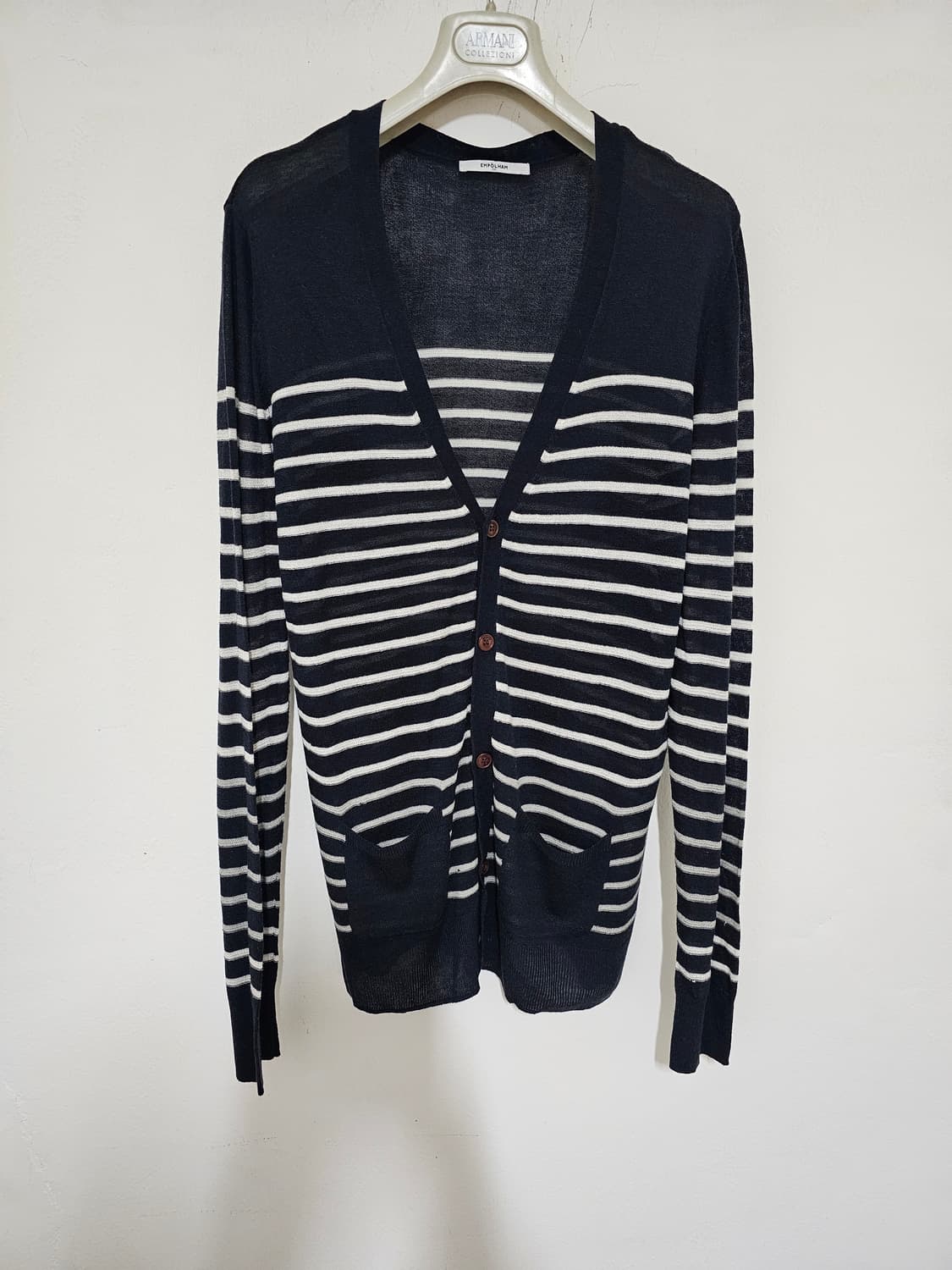 엠폴햄 네이비에 화이트스트라이프 유니섹스 썸머니트 100-105 상품이미지1