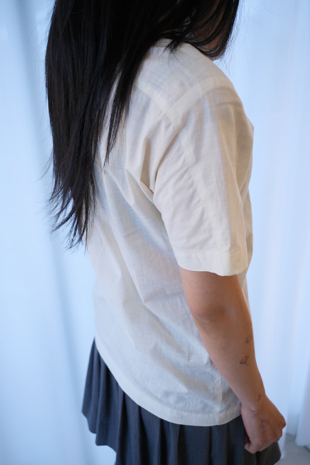 Hidden check linen shirt 상품이미지9