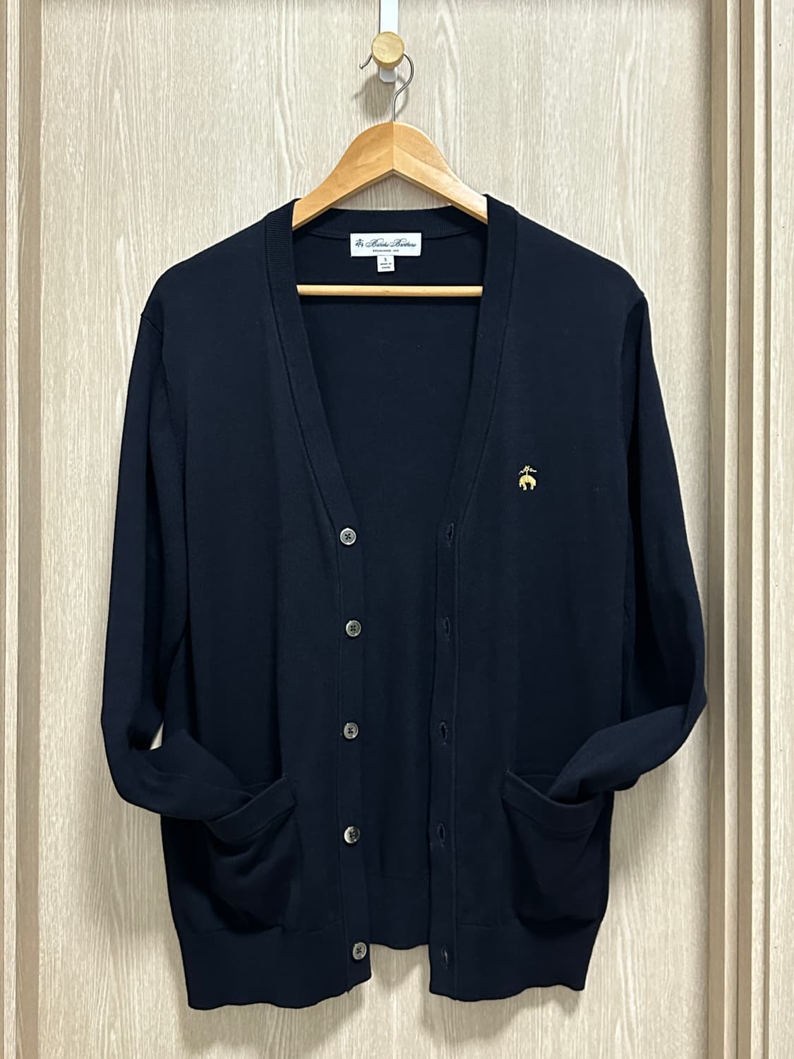 23FW)브룩스브라더스 골든플리스로고 가디건S 95~슬림100/다크네이비 상품이미지4