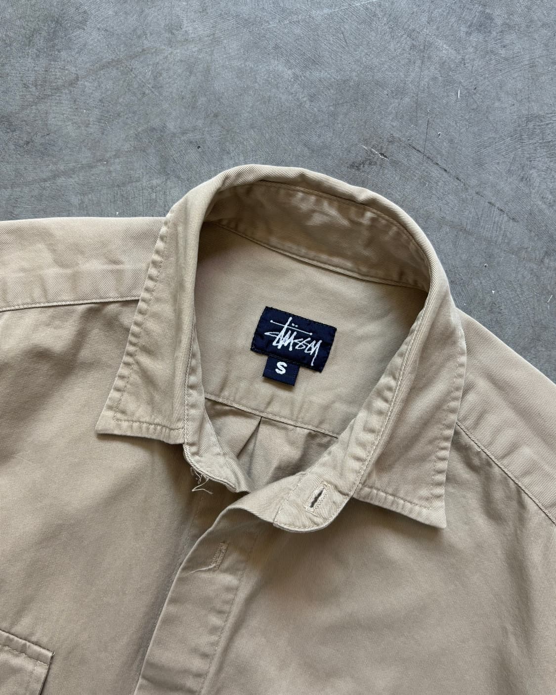 Stussy 스투시 90’s 베이지 반팔 셔츠 상품이미지4