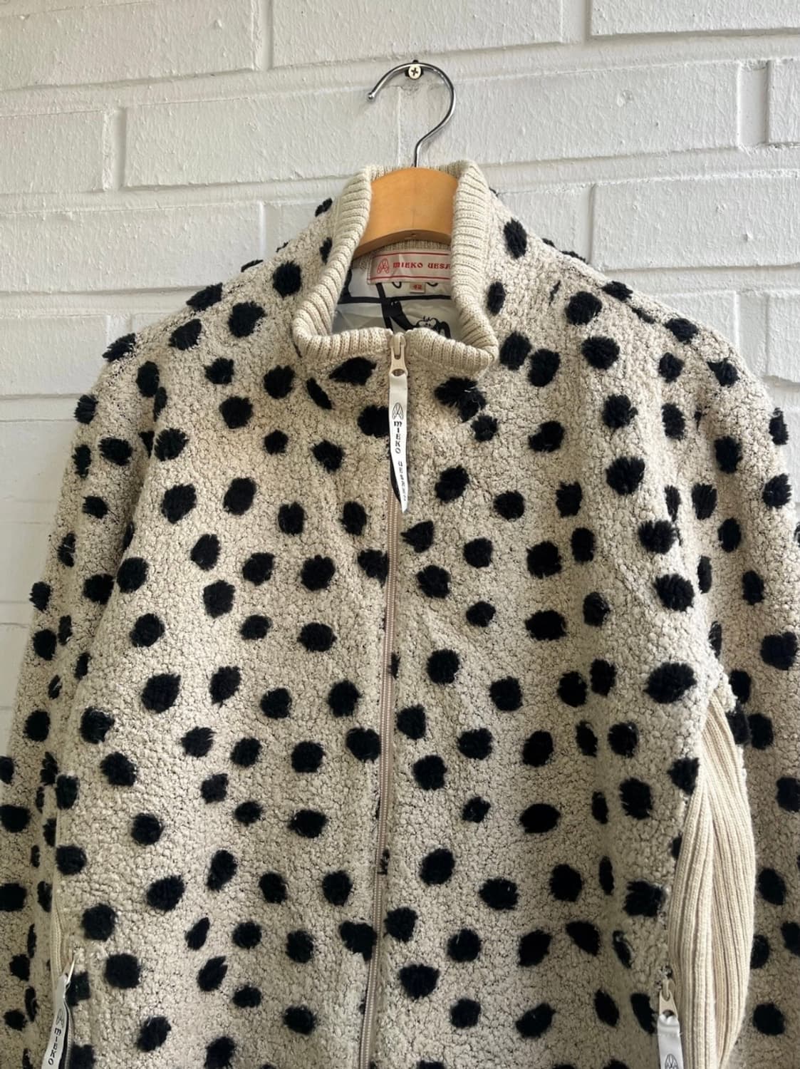 빈티지 Mieko uesa 도트 플리스 집업 상품이미지5