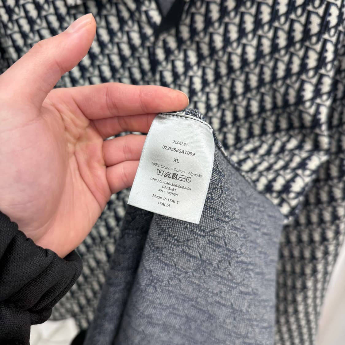 [26년 구매/ XL] 디올 오블리크 니트 셔츠 상품이미지5