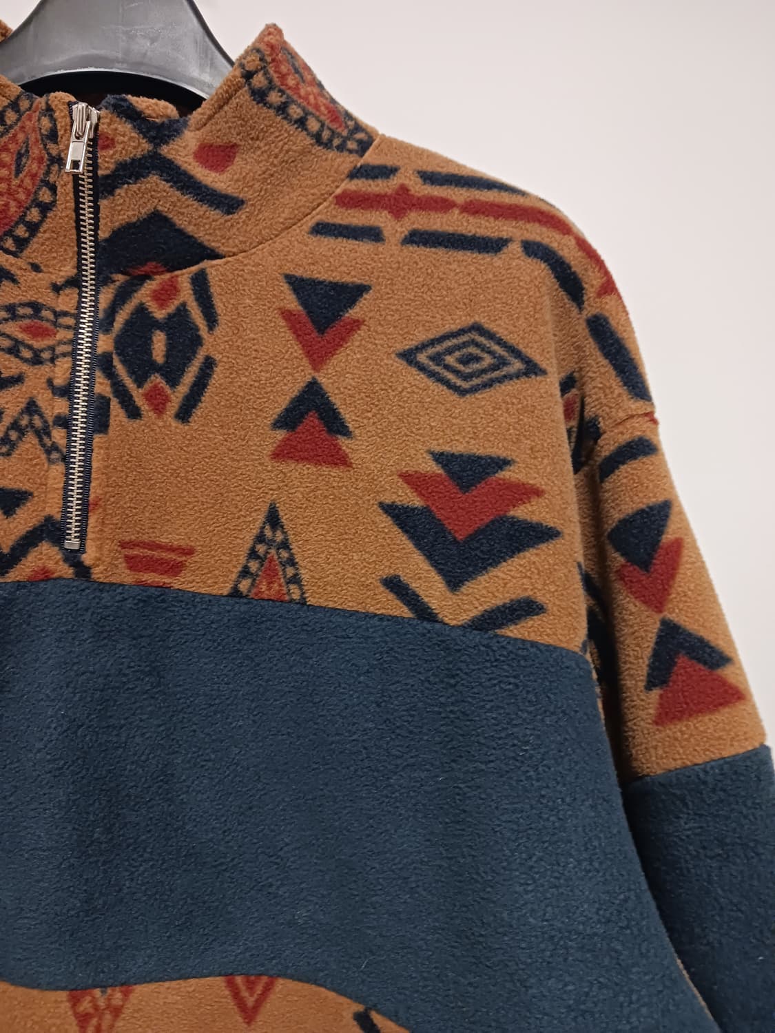 배색 하프 아노락 플리스 상품이미지3