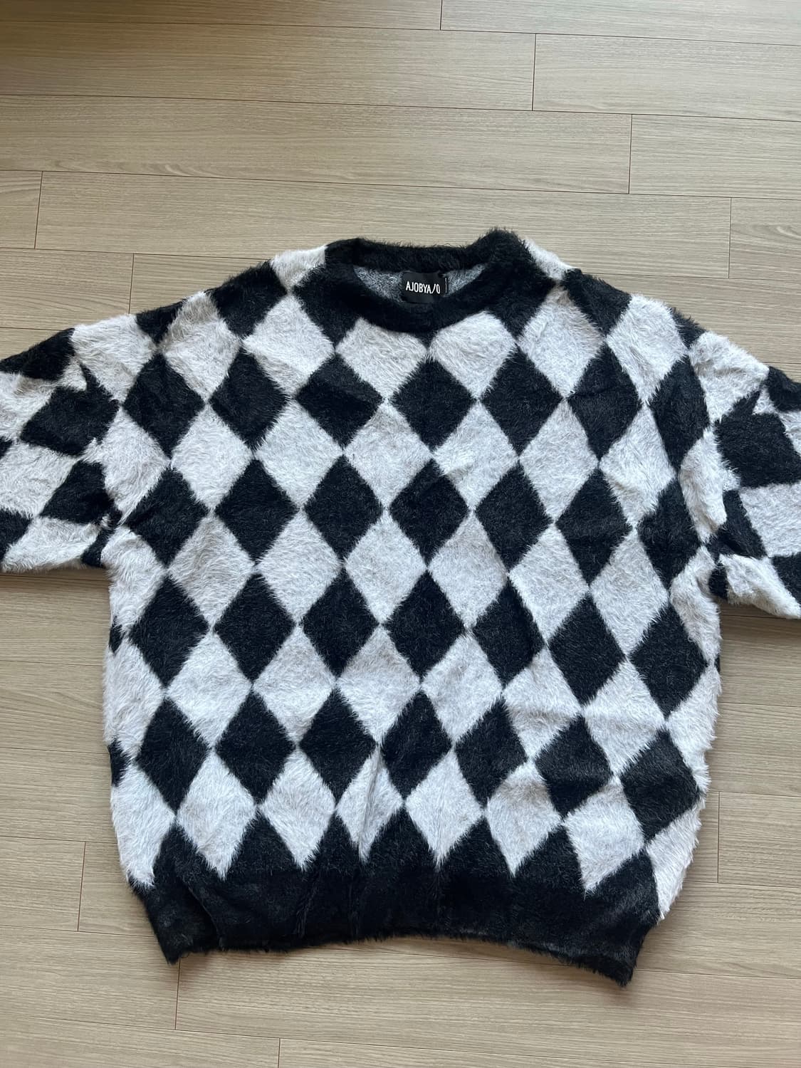 아조바이아조 Harlequin Check Oversized Sweater 상품이미지3