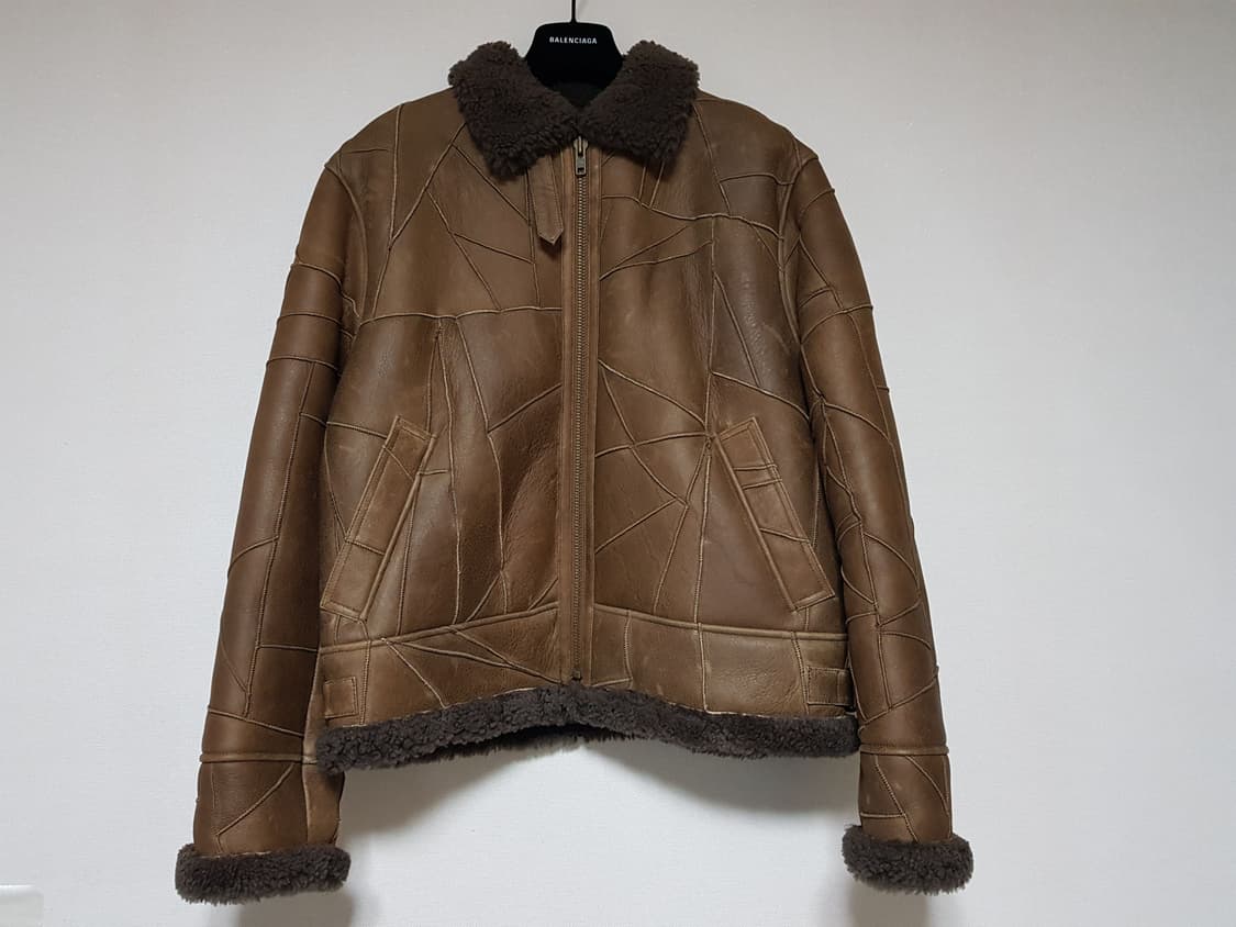 슈프림 패치워크 셰어링 B-3 레더 무스탕 자켓 18FW 상품이미지2