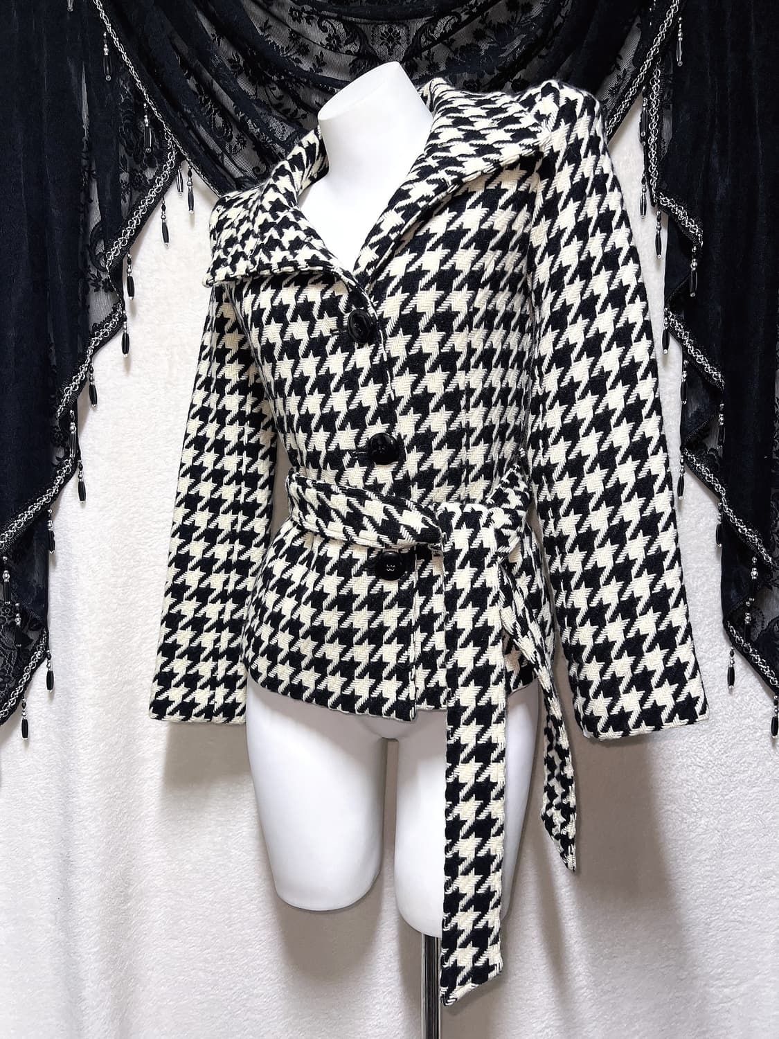 오네갸루 하운드투스 벨트 자켓 숏코트 로걀 나나 펑크 헤이세이 시부야 상품이미지3