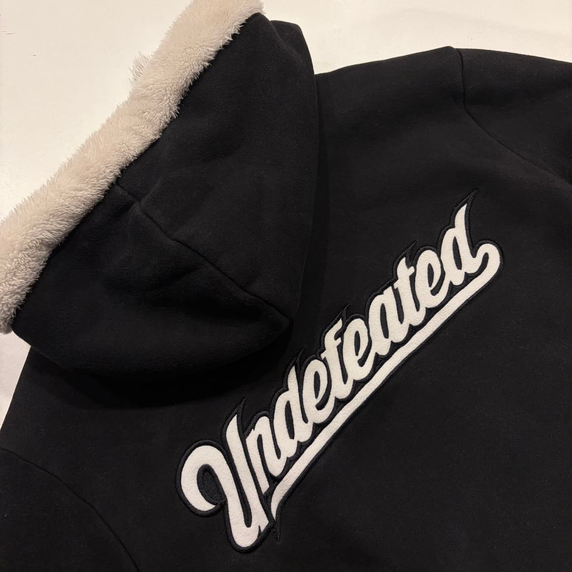 [XL] 언디핏 빅로고 블랙 기모 후드 집업 B714 상품이미지10