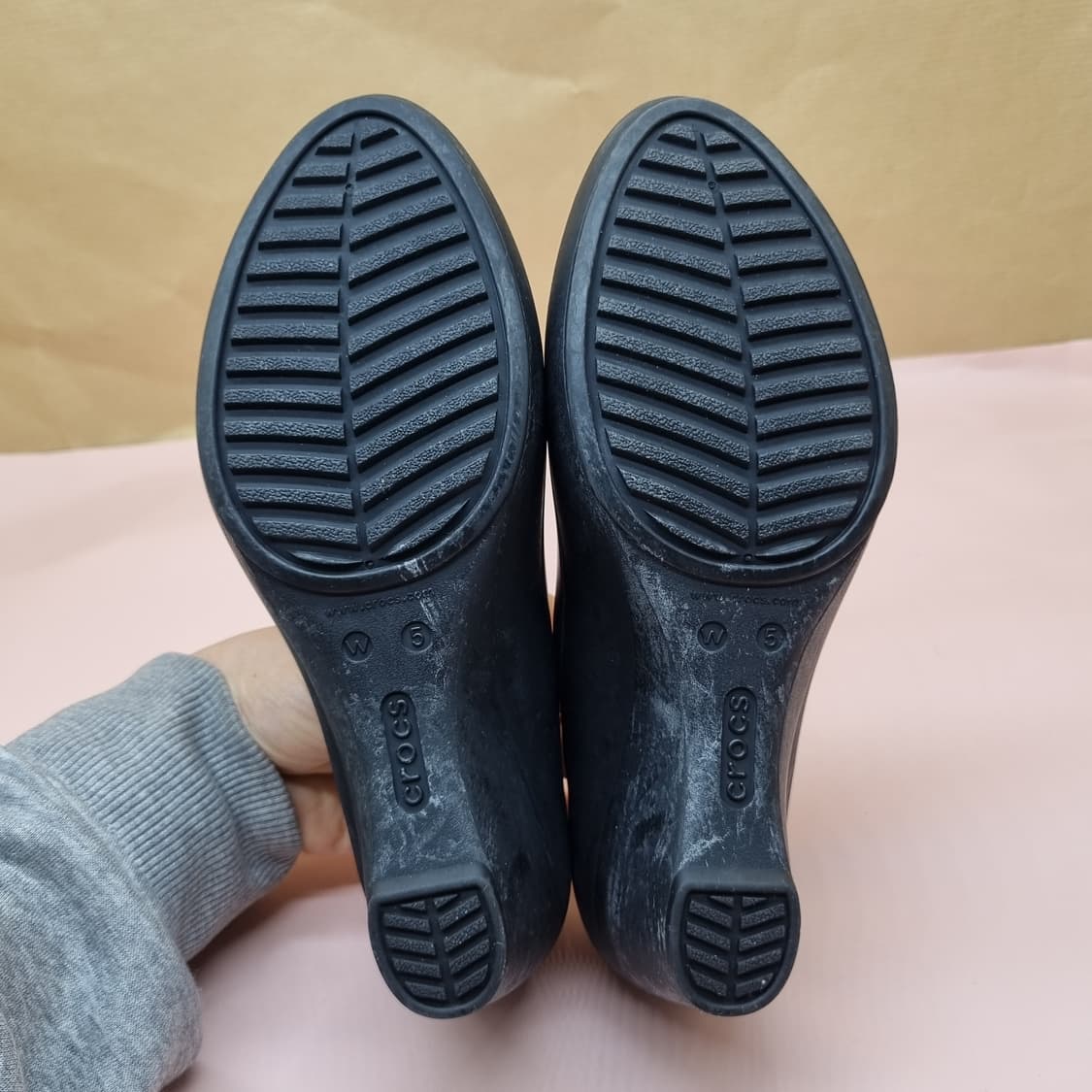 크록스 리나웨지 힐W5 220 굽5.5 상품이미지3