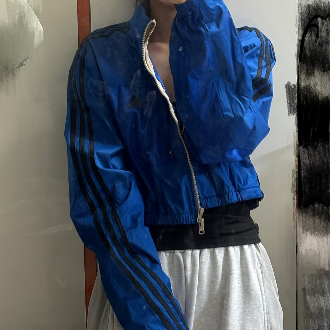 아디다스 크롭 바람막이 상품이미지2