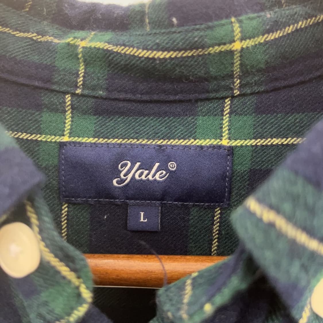 예일 베어자수 버튼다운 홀리데이 그린 셔츠 L C06738 상품이미지5