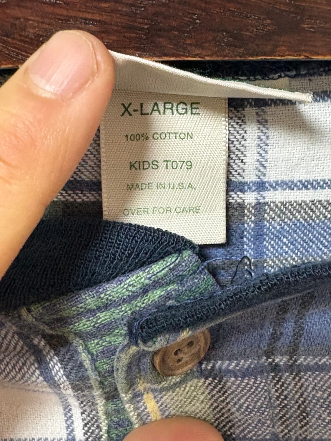 [LL Bean] 80-90s LL Bean 체크 헨리넥 티셔츠 상품이미지4