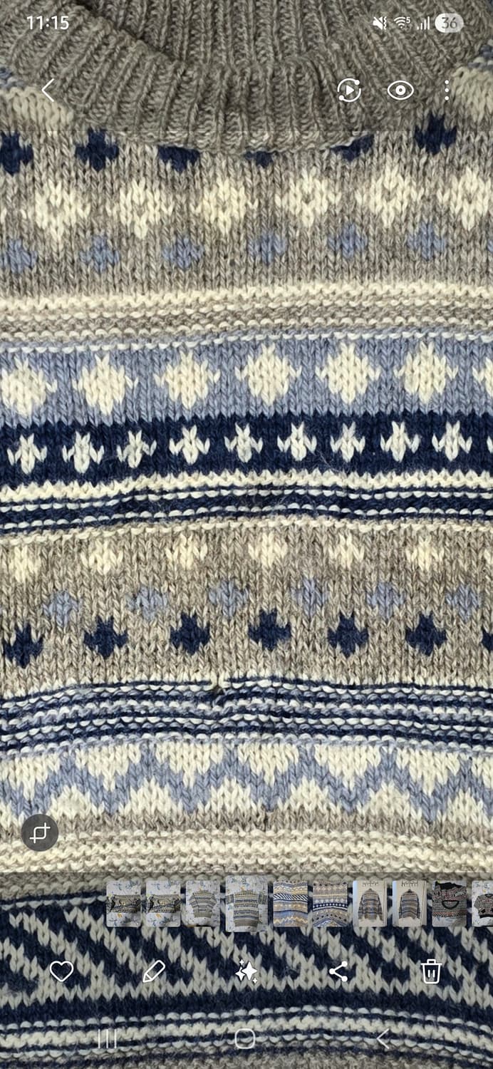 Runox 노르딕 패턴 울 니트 XL 상품이미지4