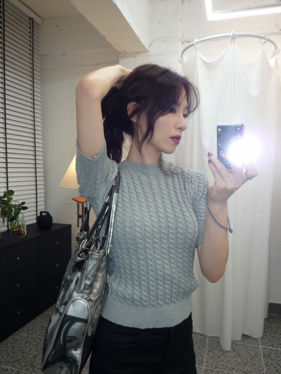 light grey knit 상품이미지1