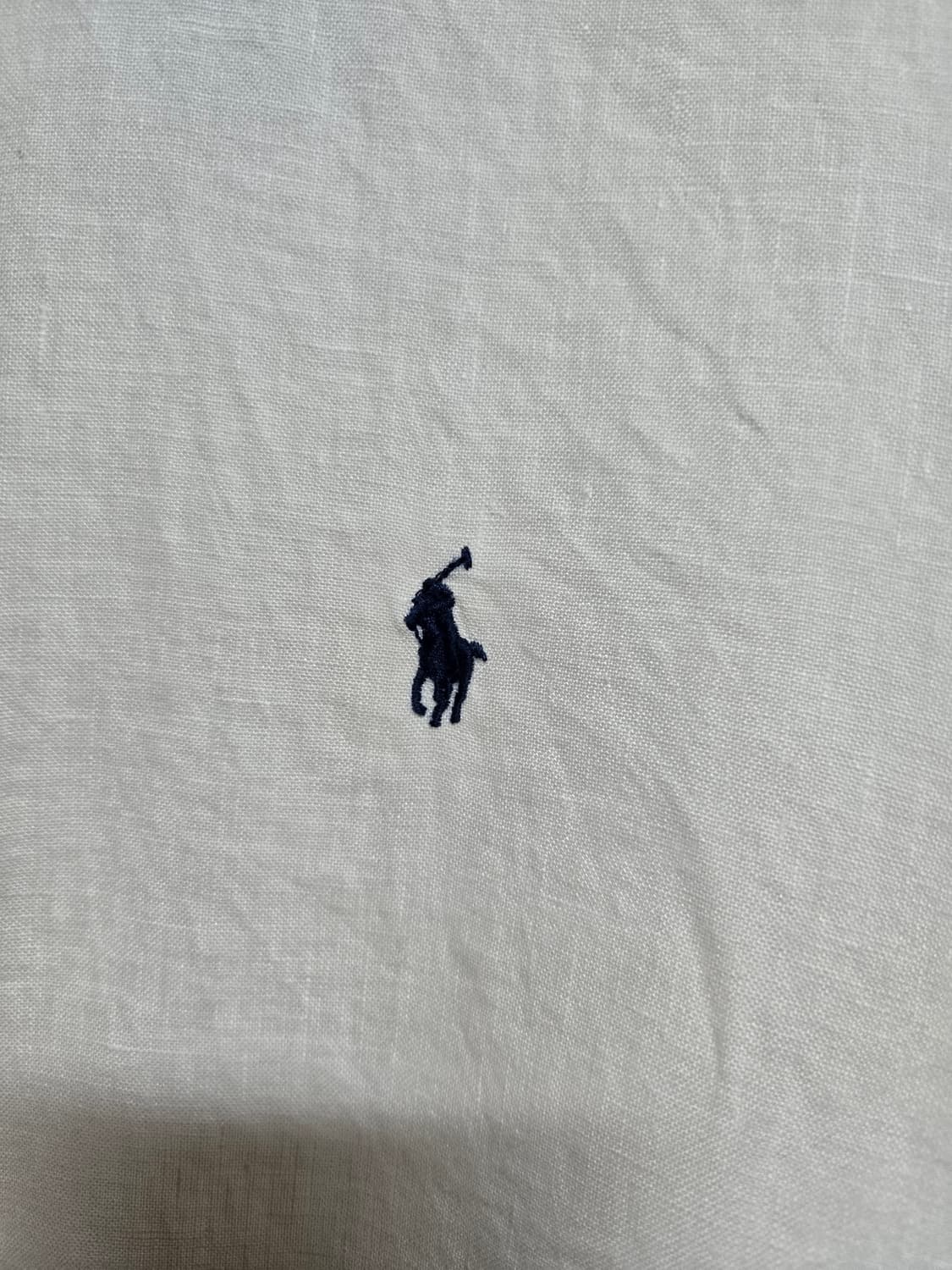 폴로 랄프로렌 신형큐알택 린넨 화이트 셔츠(XL사이즈) 상품이미지5