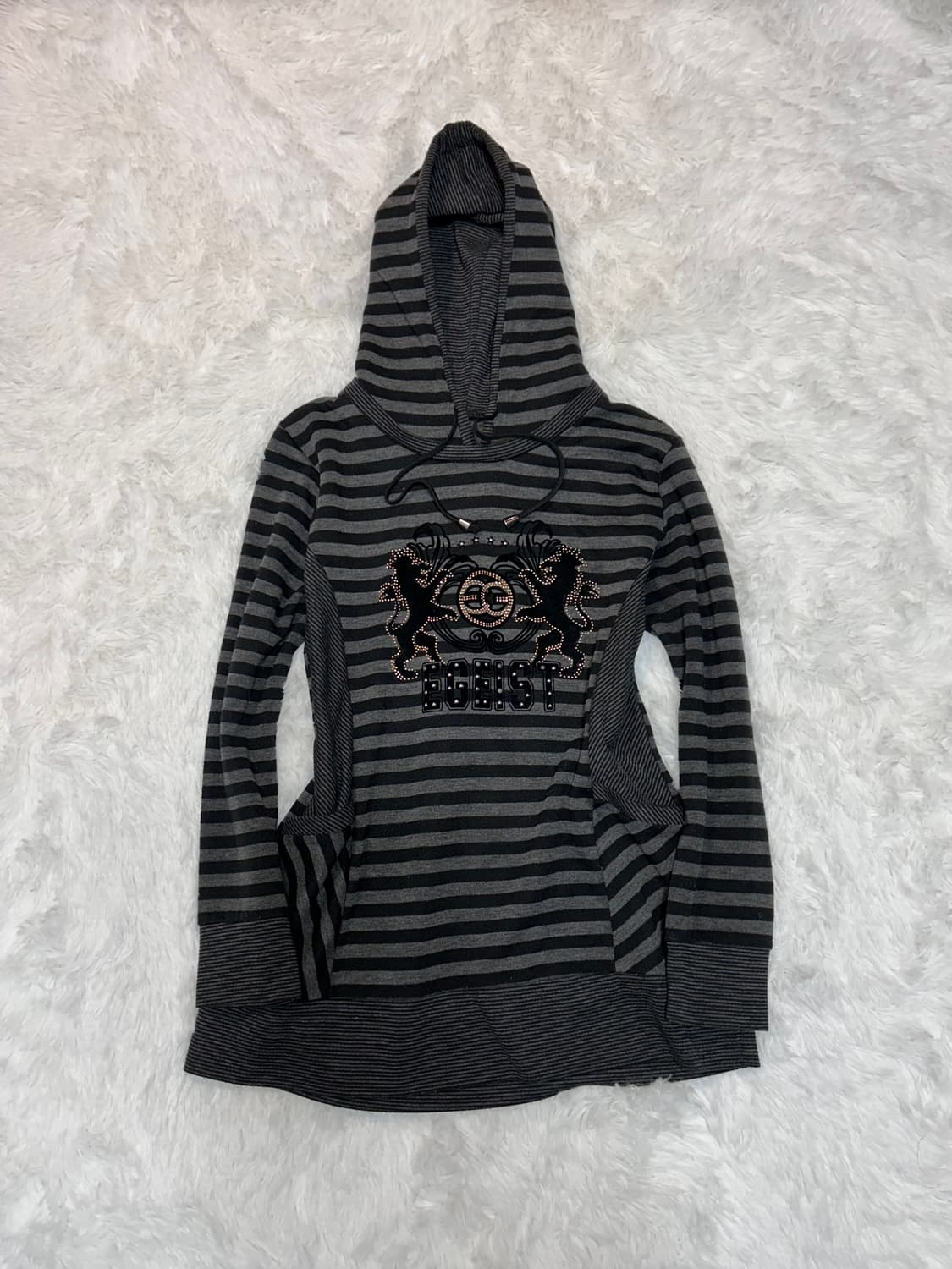 EGOIST y2k punk stripe hoodie 상품이미지1